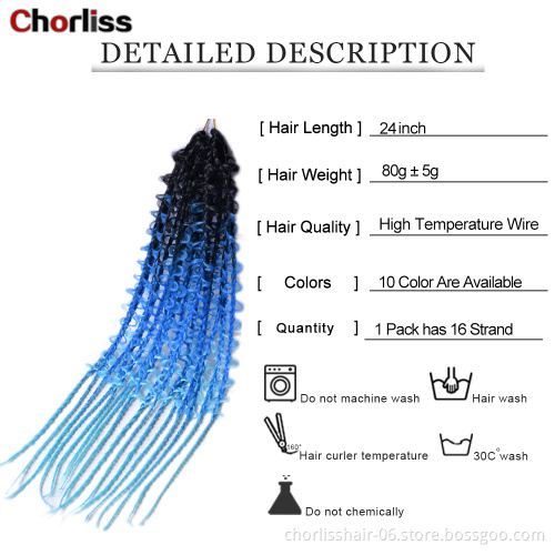 New 24 Inch Synthetic  Butterfly Locs Braids Of Various Colors The Most Natural Red Butterfly locs Braids For African Women